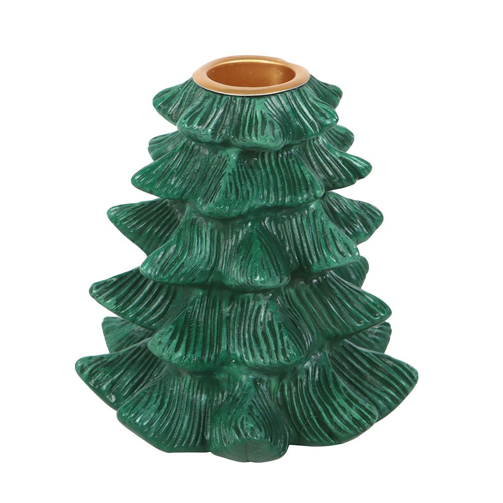 Christmas Tree Candle Holder With Taper Candle