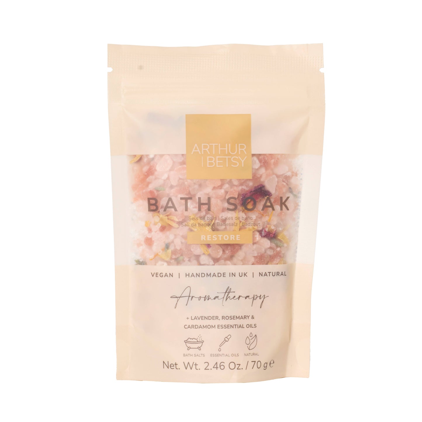 Aromatherapy Bath salts Luxury Bath soak gift Bath salts bag: Restore