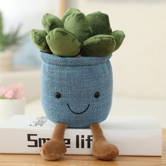 25cm Succulent Plant Plush Toy: Blue