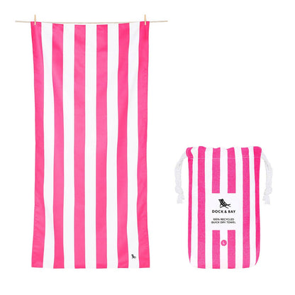 Dock & Bay Quick Dry Towels - Cabana - Phi Phi Pink: Extra Large (78x35")