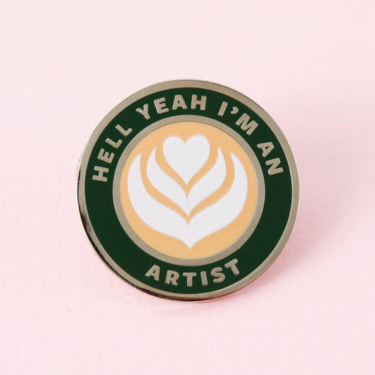 Coffee Artist Enamel Pin