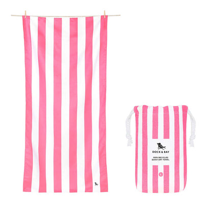 Dock & Bay Quick Dry Towels - Cabana - Phi Phi Pink: Extra Large (78x35")