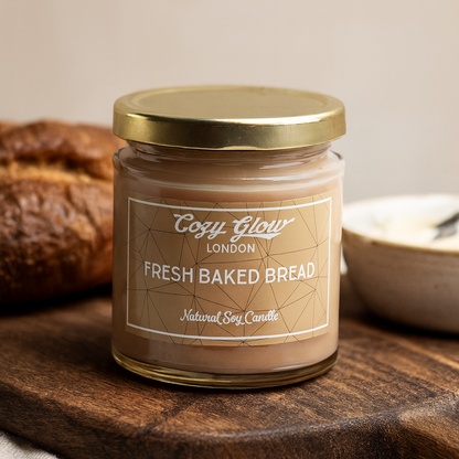 Bougie de soja au pain frais
