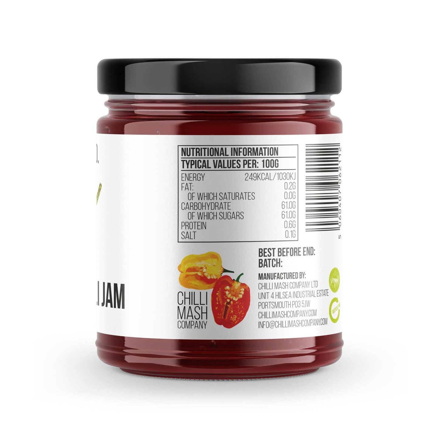 Habanero Chilli Jam | 190g | Chilli Mash Company | Medium Heat