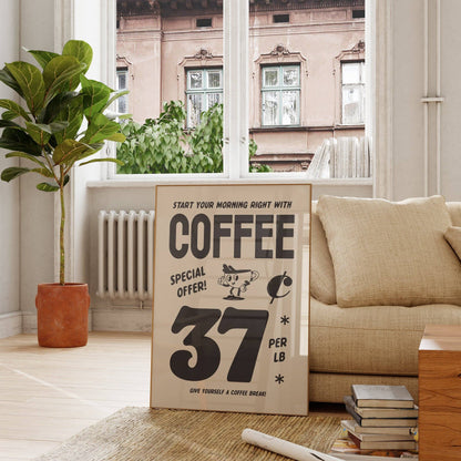 Vintage Coffee Advert Print: Unframed / A3