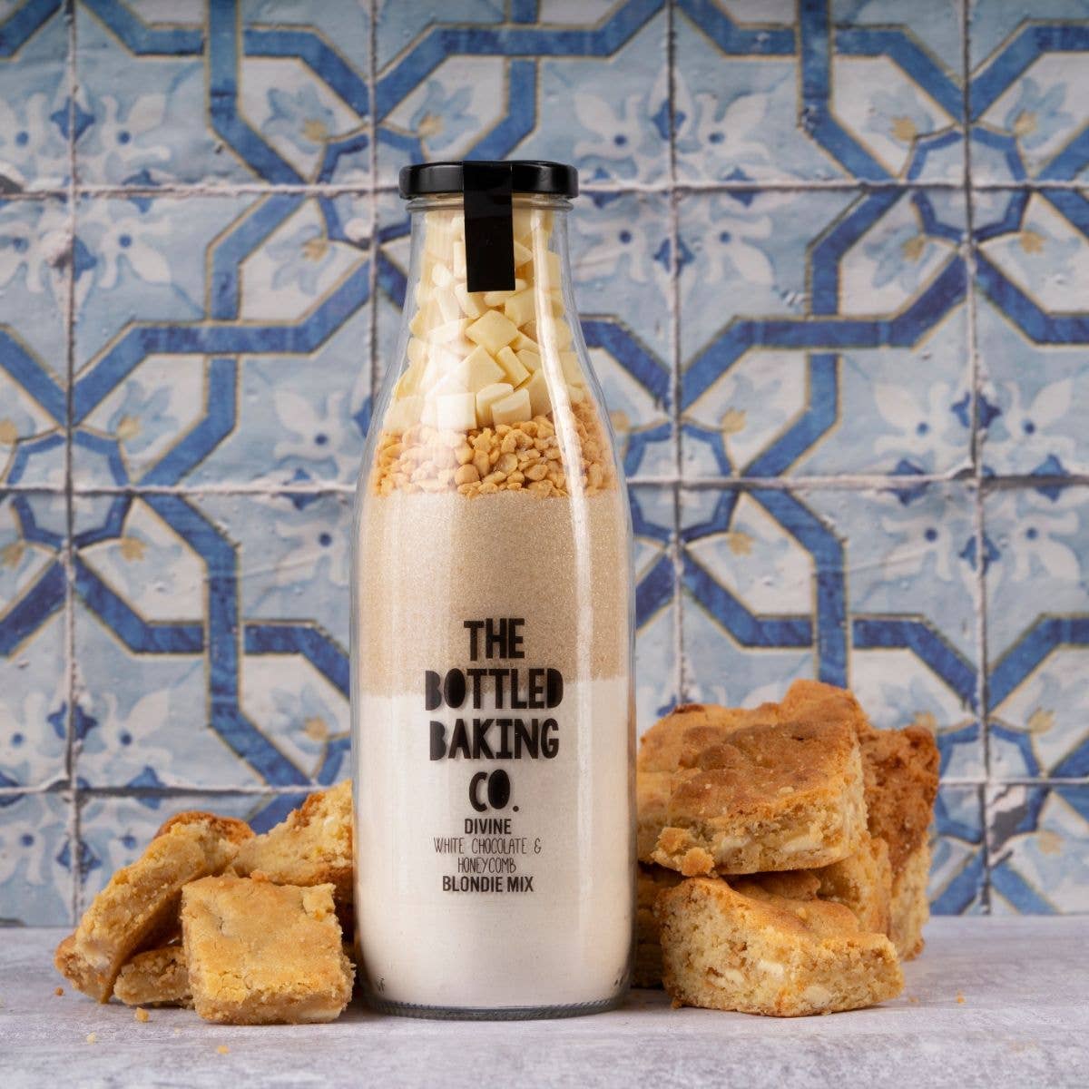 The Bottled Baking Co White Choc & Honeycomb Blondie Mix