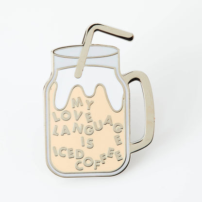 Iced Coffee Enamel Pin