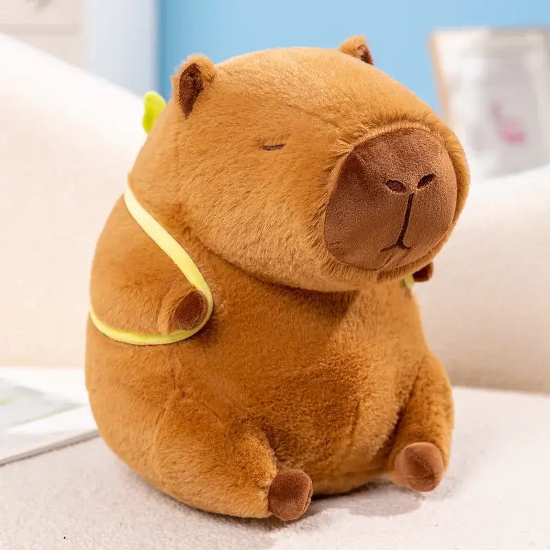 Capybara With Avocado Backpack Plush: M - 30cm/11.8in