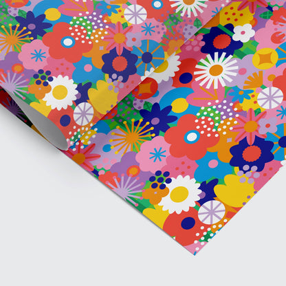 Bloom Gift Wrap | Floral Wrapping Paper Sheets | Flower Wrap