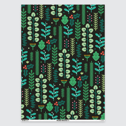 Botanical Christmas Gift Wrap | Christmas Wrapping Paper