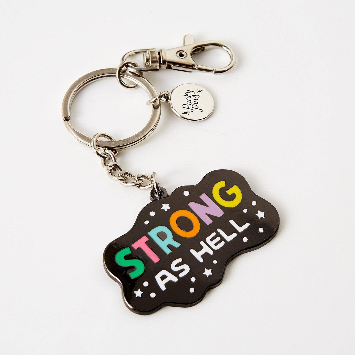 Strong As Hell Hard Enamel Keyring