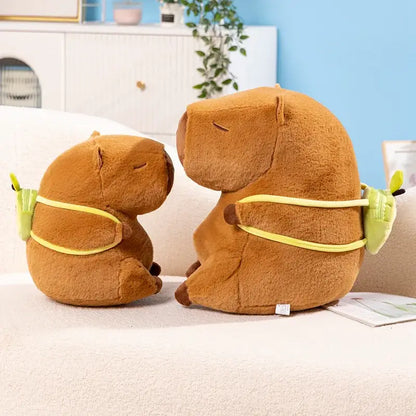 Capybara With Avocado Backpack Plush: M - 30cm/11.8in