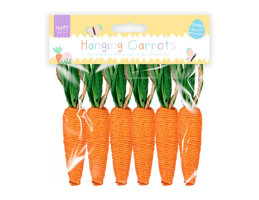 Easter Hanging Carrots 6pk