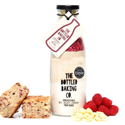 The Bottled Baking Co White Choc & Raspberry Tray Bake Mix