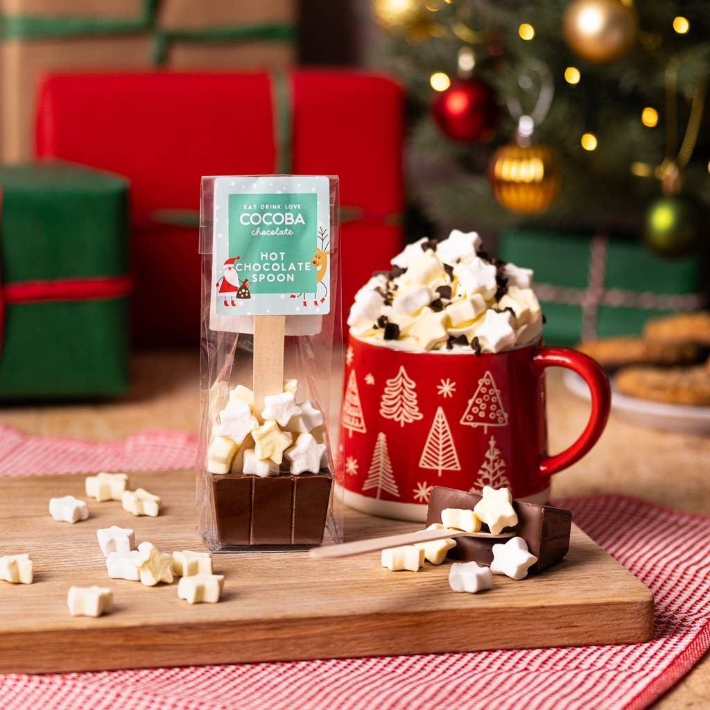 Hot Chocolate Spoon with Christmas Star Marshmallows