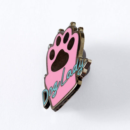 Dog Lady Enamel Pin