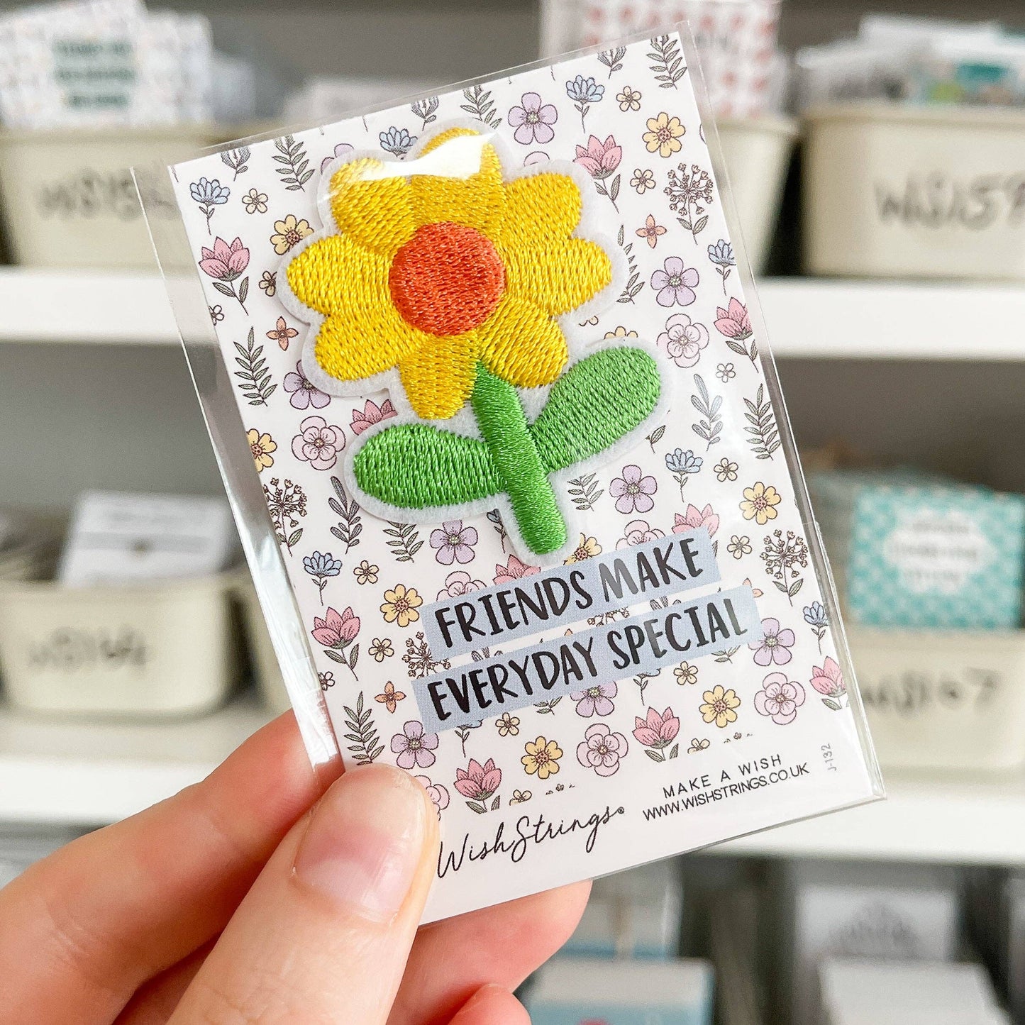 Flower, Embroidery iron on patch