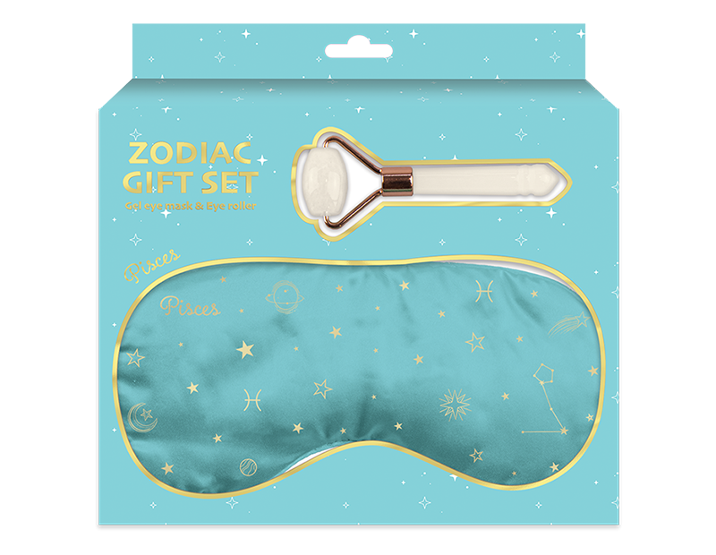 Zodiac Gel Eye Mask & Face Roller Gift Set