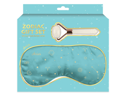Coffret cadeau masque pour les yeux en gel et rouleau pour le visage Zodiac
