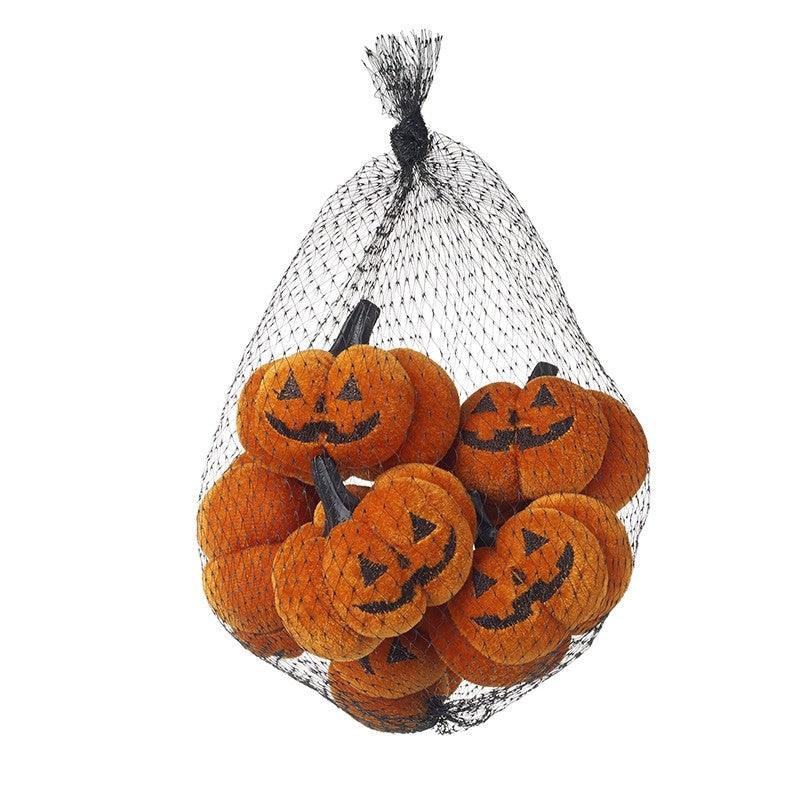 Bag Of Velvet Jack 'O' Lantern Pumpkins