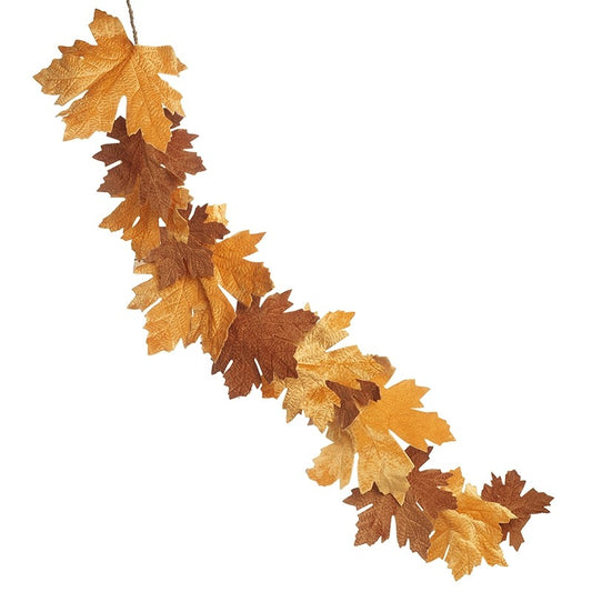 Velvet Russet Leaves Autumn Garland