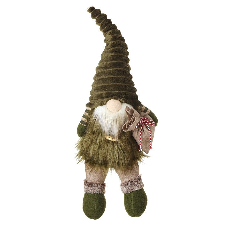 Sitting Dark Green Gonk With Bag