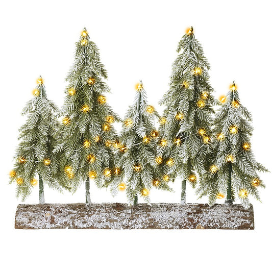 Christmas Tree Forest on Log Base