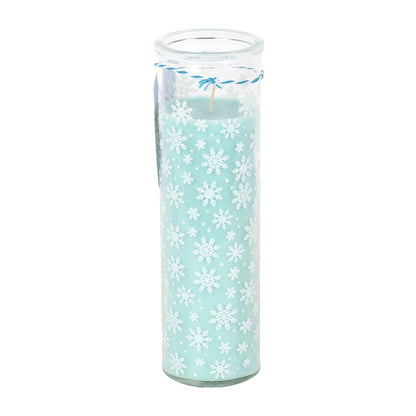 Snow Day Snowflake Print Cotton & Coconut Tube Candle