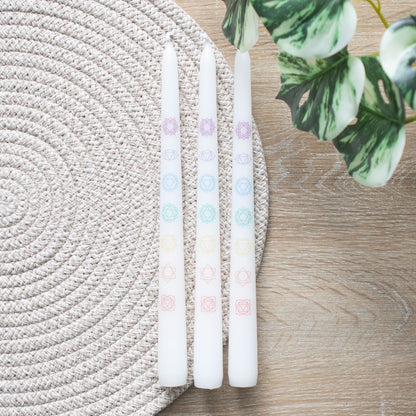 Chakra Balancing Taper Dinner Candle