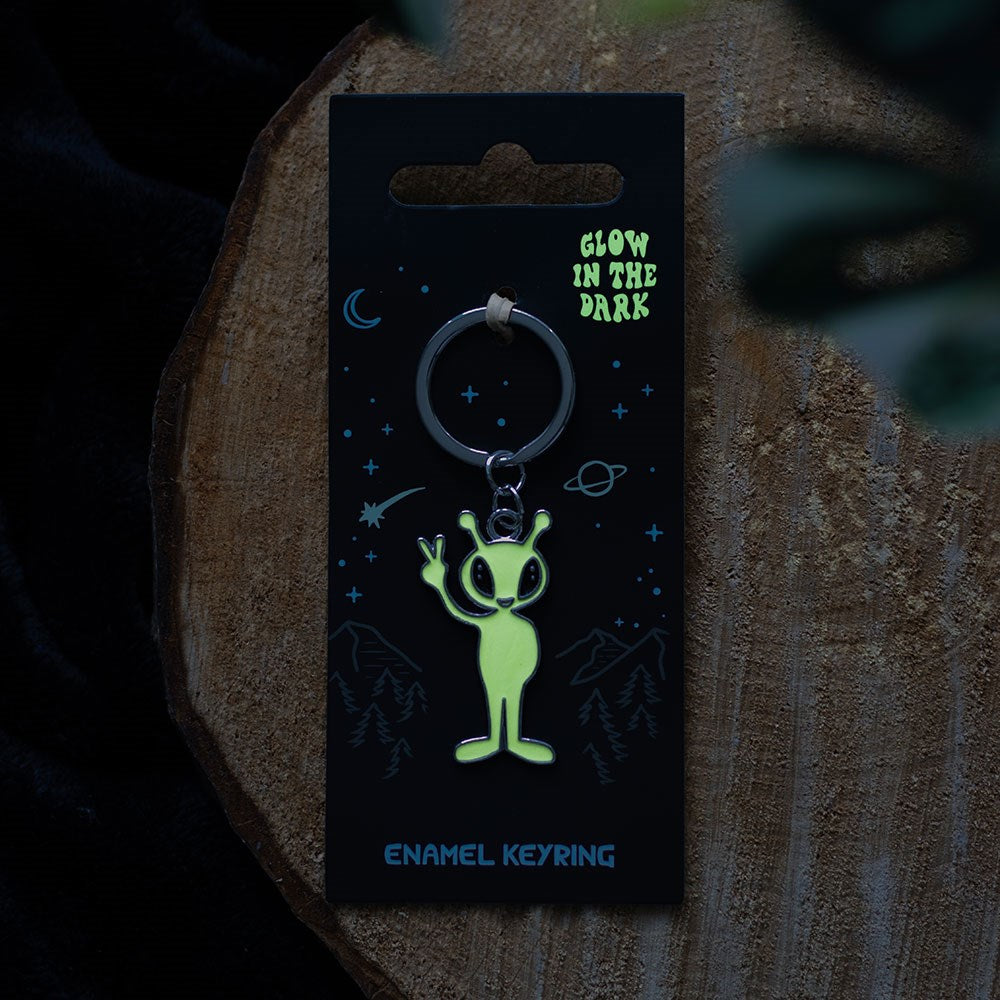 Glow In The Dark Alien Keyring