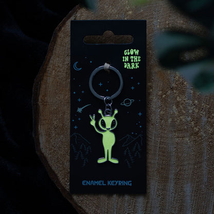 Glow In The Dark Alien Keyring