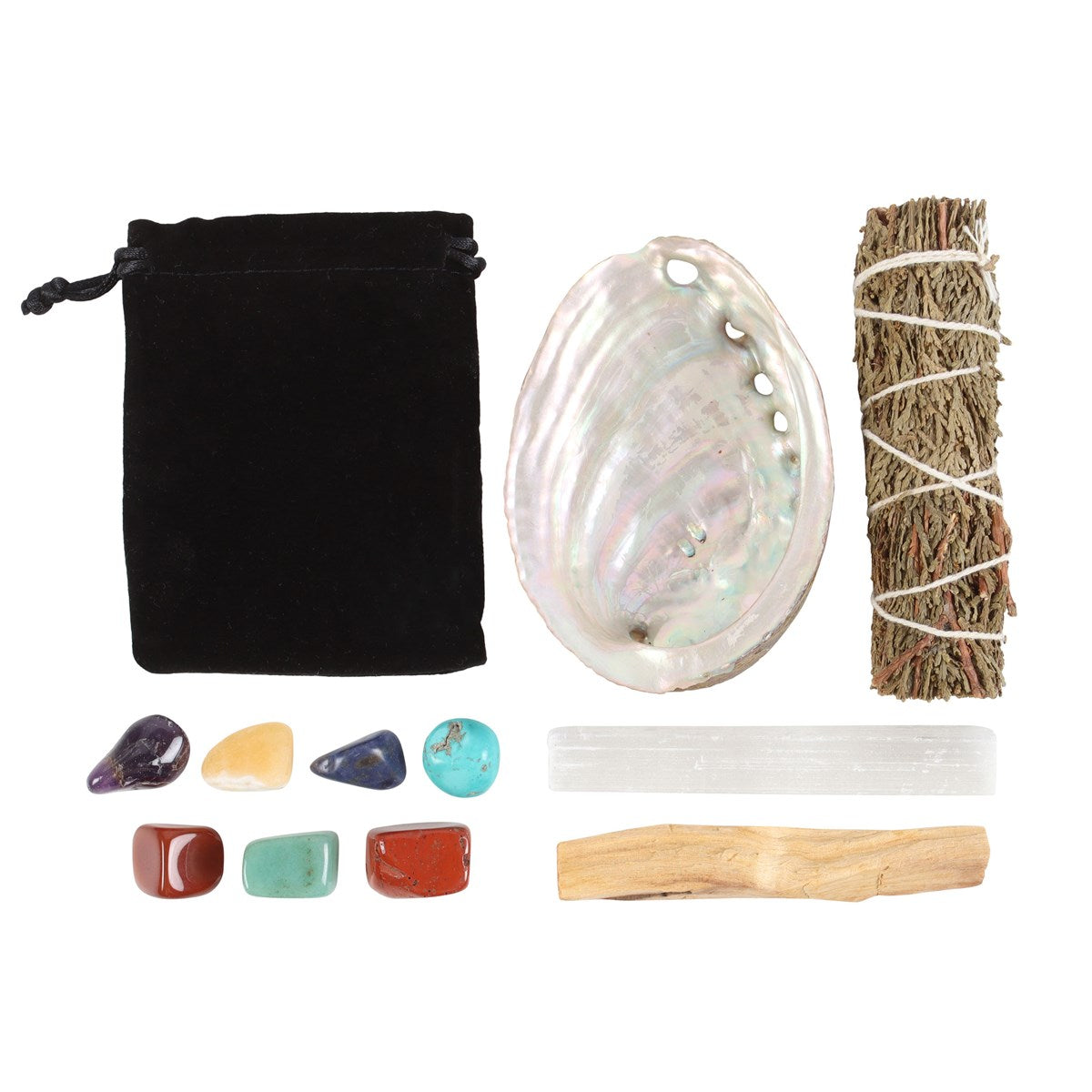 Divine Energy Smudge And Stone Wellness Kit