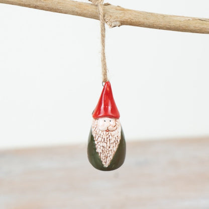 Rustic Santa Hanging Deco, 7Cm