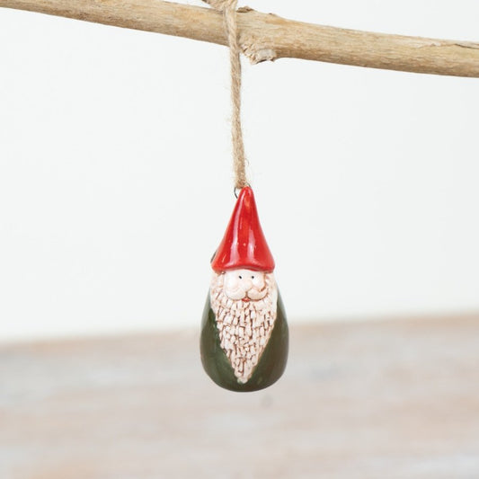 Rustic Santa Hanging Deco, 7Cm