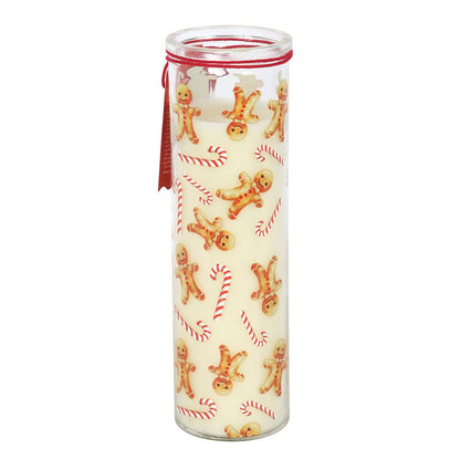 Candy Cane Warm Gingerbread Tube Candle