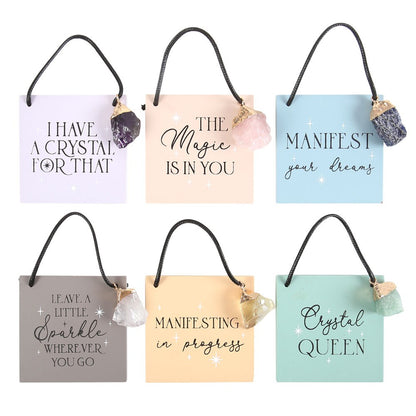 Modern Magic Hanging Crystal Signs