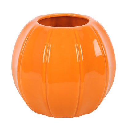 Orange Autumn and Fall Pumpkin Vase