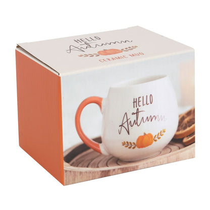 'Hello Autumn' Rounded Mug