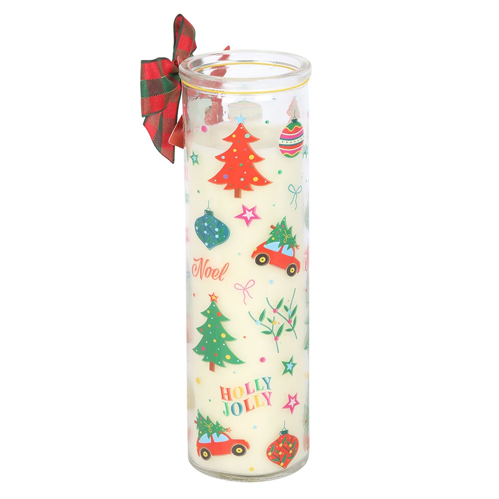 Nostalgic Christmas Print Tube Candle