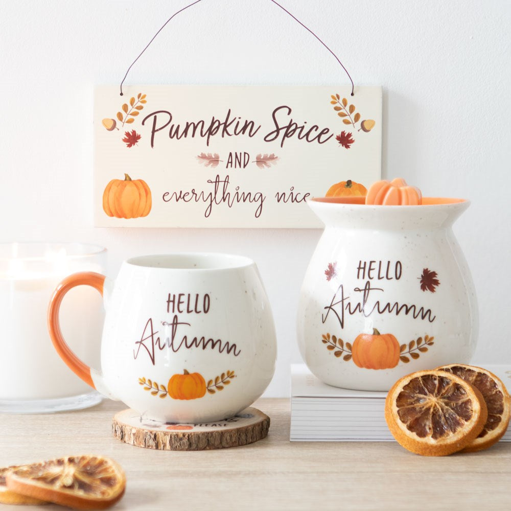 'Hello Autumn' Rounded Mug