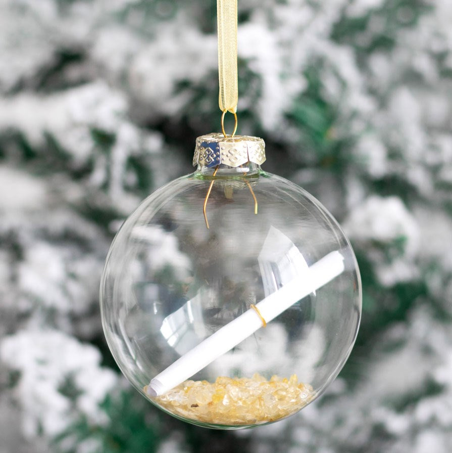 Manifestation Glass Christmas Bauble