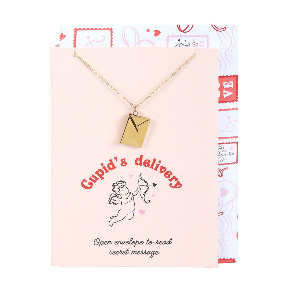 Love Letter Locket Necklace On Greeting Card