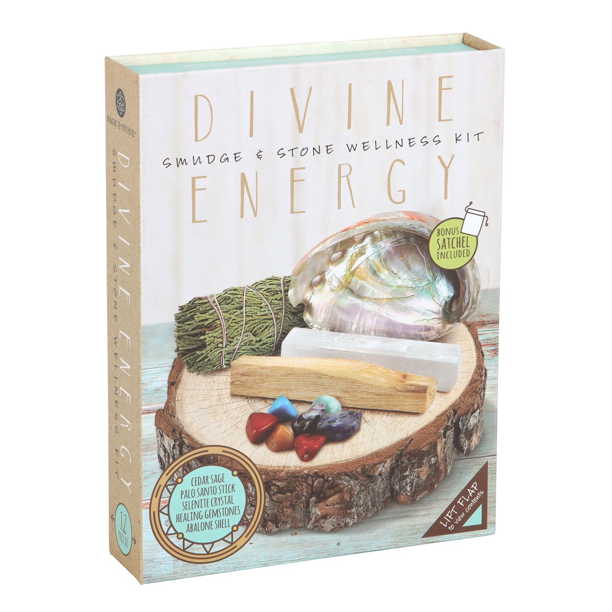 Divine Energy Smudge And Stone Wellness Kit