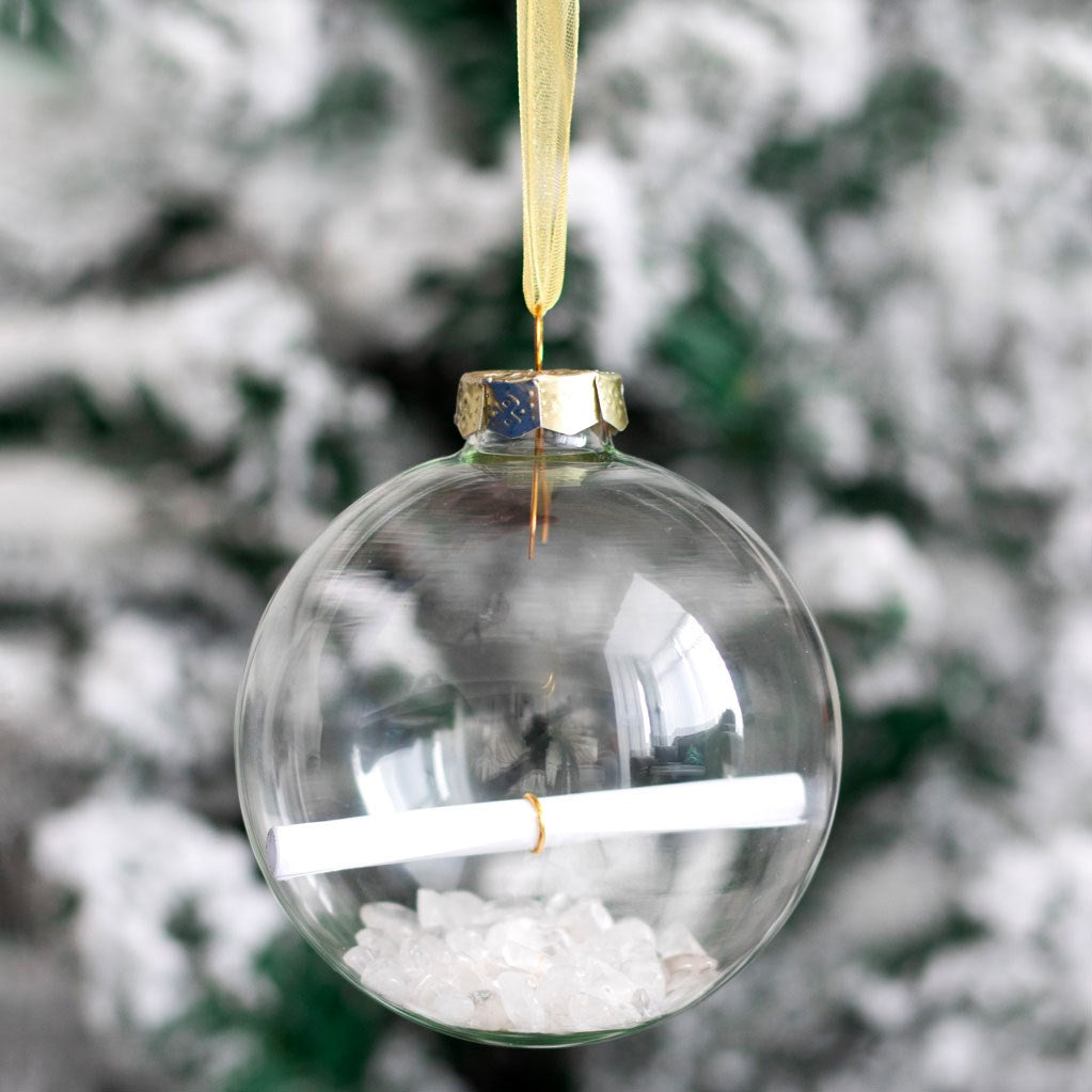 Manifestation Glass Christmas Bauble