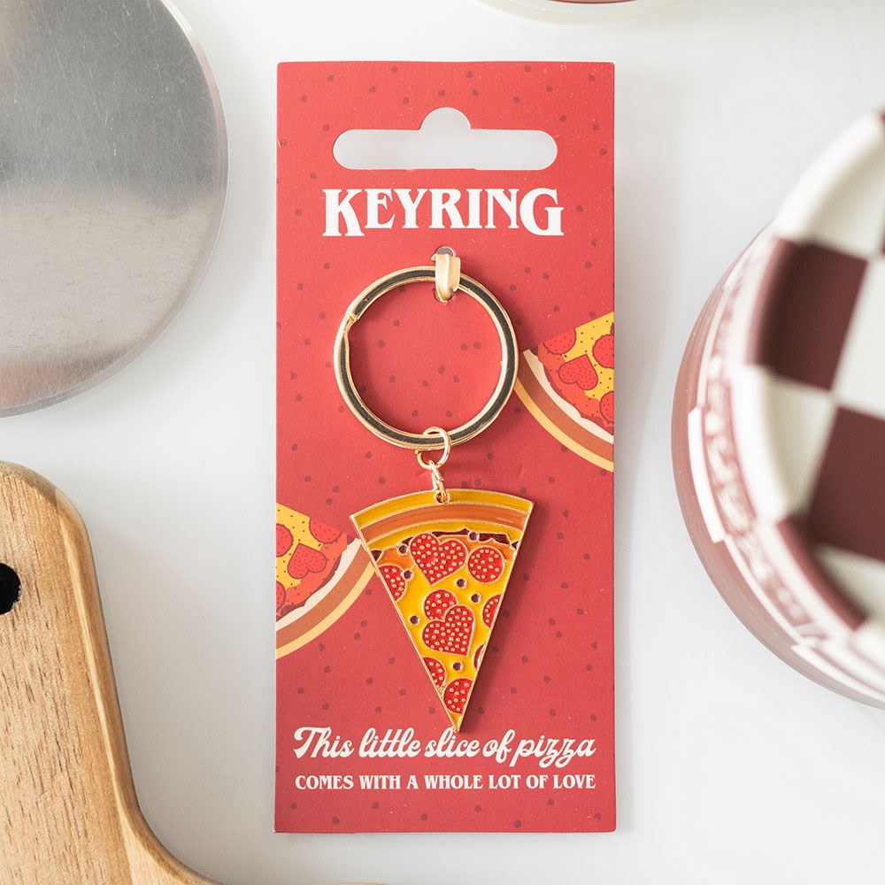 Pizza Slice Enamel Keyring