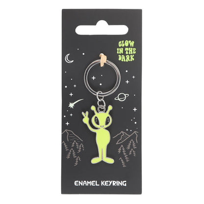 Glow In The Dark Alien Keyring