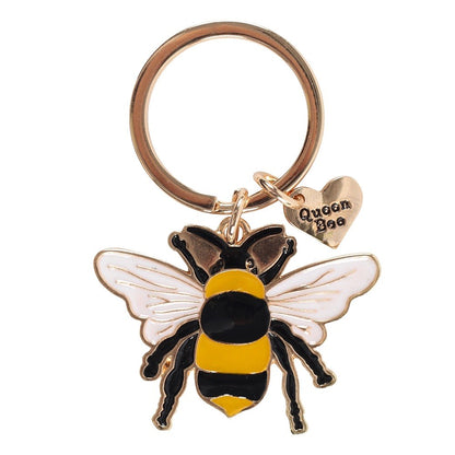 Queen Bee Enamel Keyring