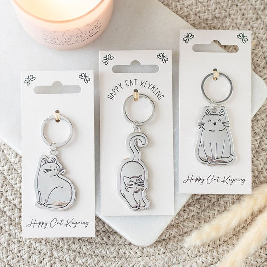 Happy Cat Keyrings