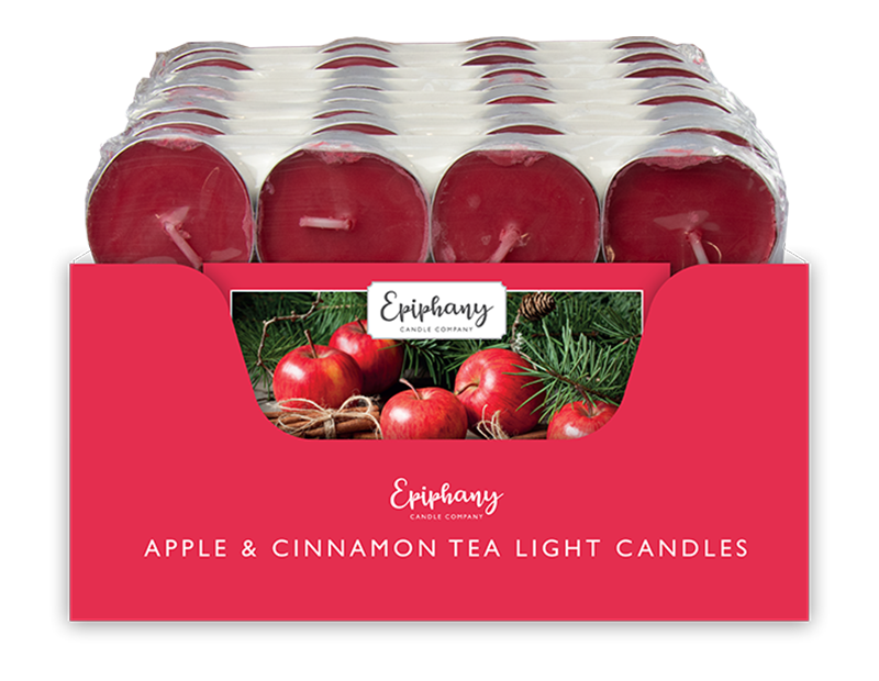 Apple & Cinnamon Tealight Candles 12 Pack