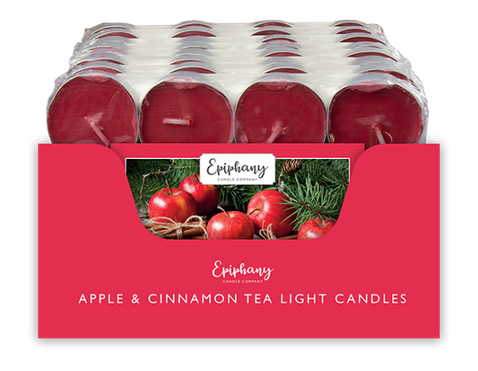 Apple & Cinnamon Tealight Candles 12 Pack